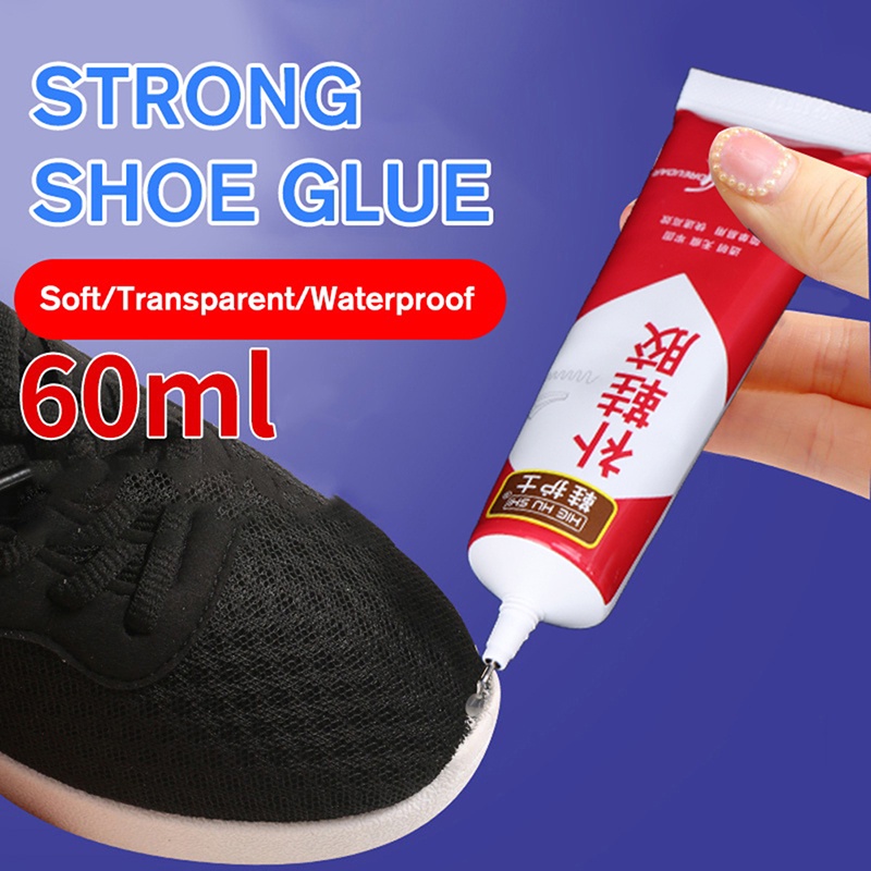 Glue 60Ml Lem Sepatu Transparan Tahan Air, Lem Perbaikan Sepatu Universal, Perekat Cepat Kering, Alat Perbaikan Profesional