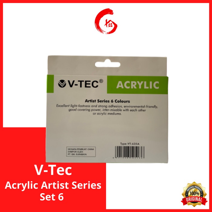 

V-TEC Acrylic Artist Series / Cat Akrilik Set 6 x 35ml
