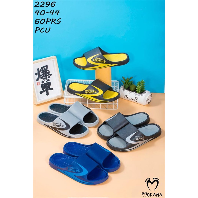 Sandal Slop Jelly Pria Ban Shangoliu Sport Super Empuk Modis Kekinian Import Mokaya / Size 40-44 (2296)