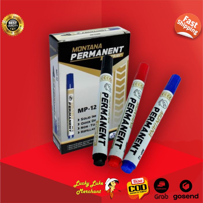 

Spidol Tulis Permanent Marker Permanen Hitam Tahan Air Anti Luntur anti Luntur Alat Penulis Tinta Quick Dry Refillable Pigment Pigmen Serbaguna No Snowman Murah dijamin