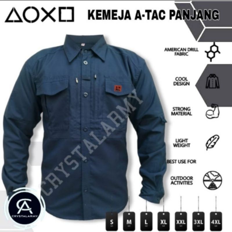 KEMEJA TACTICAL M TAC  LENGAN PANJANG PRIA/ KEMKO TACTICAL OUTDOOR/KEMEJA KERJA LAPANGAN