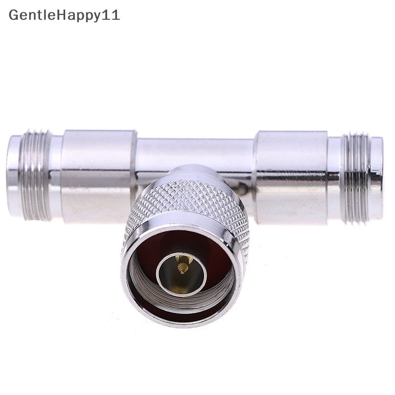 Konektor Adaptor Antena rf GentleHappy n-type male to dual 2n-tipe female t shaped id