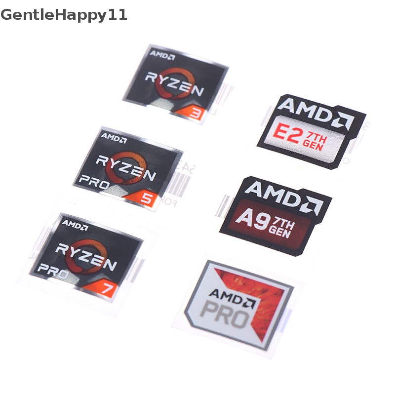 Gentlehappy 5PCS AMD Processor Series Label Stiker A9 PRO E2 Ryzen3 5 7 Logo DIY Decor id