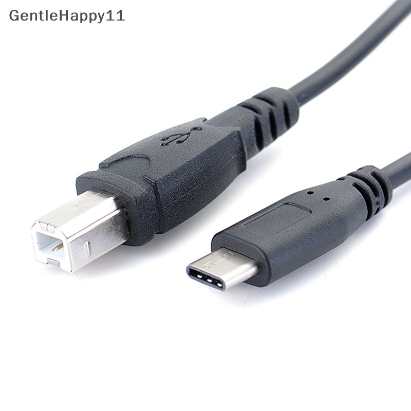 Gentlehappy Kabel Data USB-c Type-c Male to USB B Type Male Cord Telepon Printer id