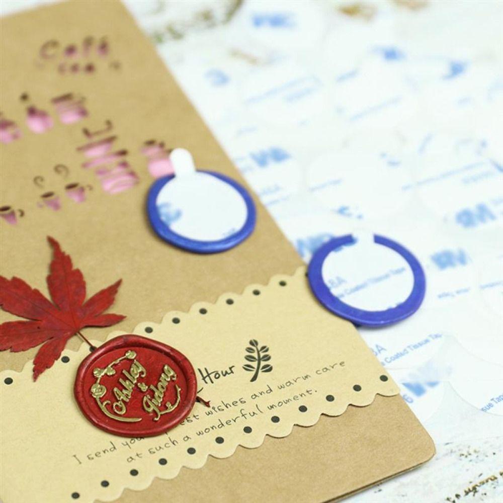 [Elegan] Wax Seal Bulat Tahan Suhu Tinggi Perangko Sealing Festival Ultra-Tipis Kartu Undangan Stamp Stiker