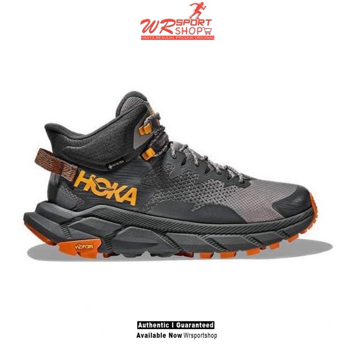 Hoka Trail Code GTX Mens Hiking Shoes - Castlerock / Persimmon Orange