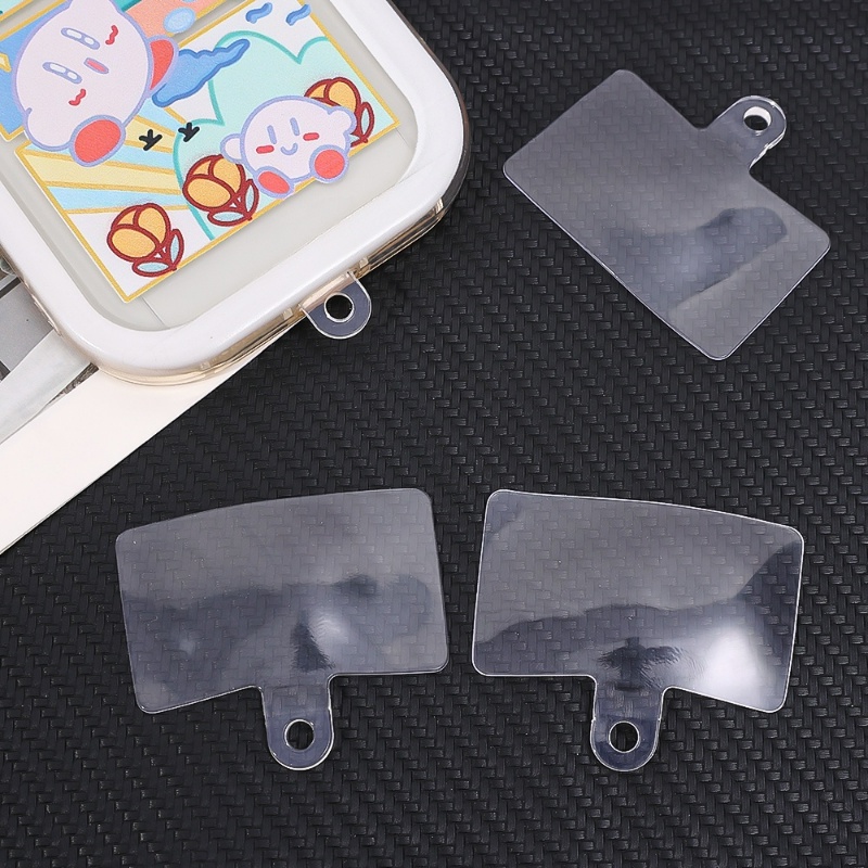 Pad Transparan Anti Hilang Patch Kabel Telepon Dilepas/Gesper Yang Dapat Disesuaikan Ponsel Lanyard Kartu Klip Gantung Leher Gaya Cord Tabs