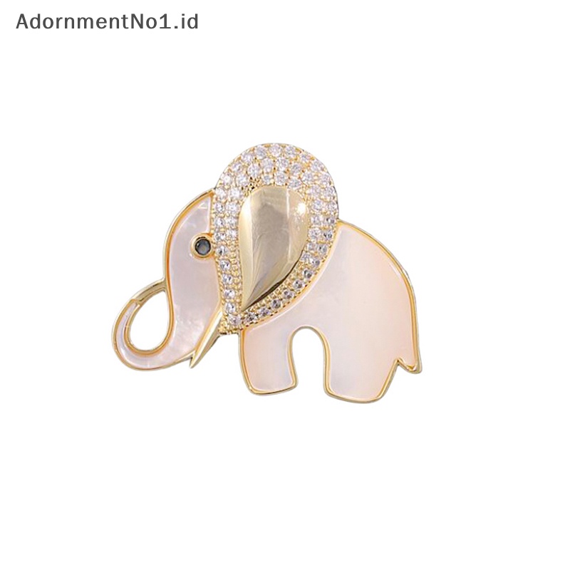 [AdornmentNo1] Fashion Gajah Beruntung Kecil Bros Wanita Dan Pria Unisex Pin Hewan Lucu Perhiasan Hadiah Aksesoris [ID]