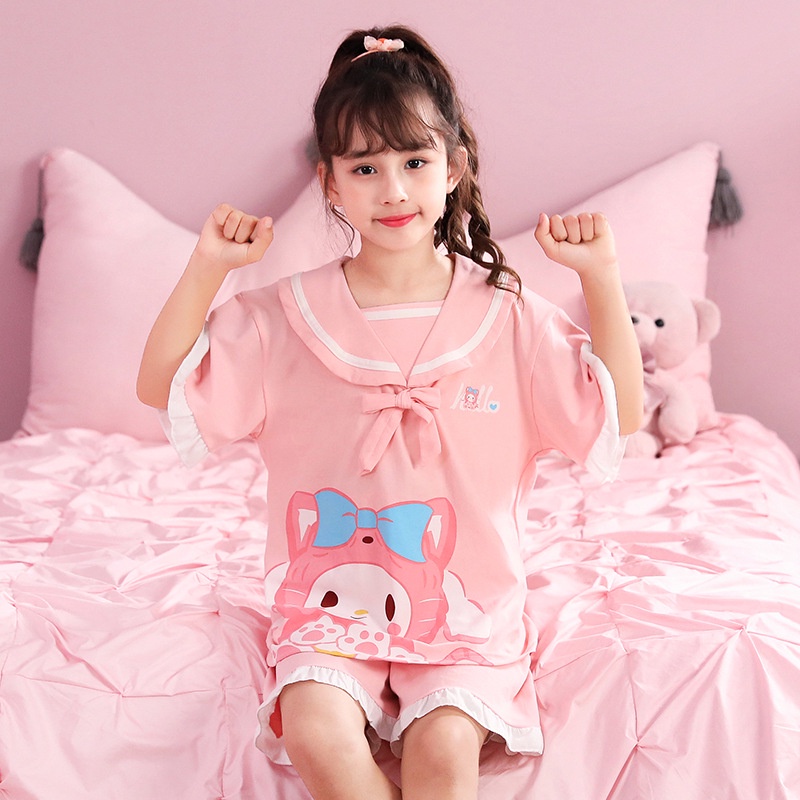 BAJU TIDUR SANRIO ANAK IMPOR PIYAMA ANAK SETELAN