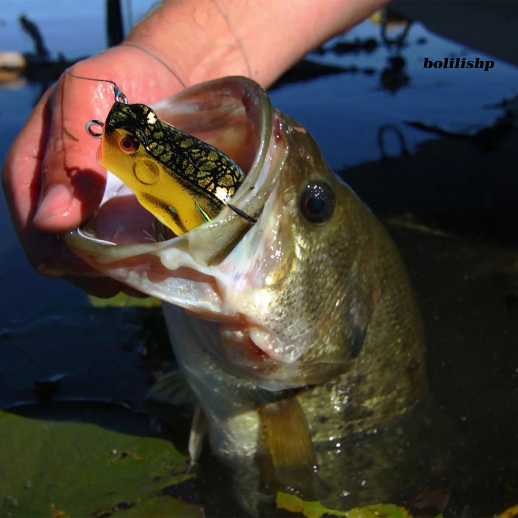 Bo-4cm/7.5g Umpan Pancing Kait Ganda Dengan Jumbai Spinner Payet Berongga Simulasi Pengecoran Panjang Buatan PVC Lembut Snakehead Frog Bait Perlengkapan Memancing