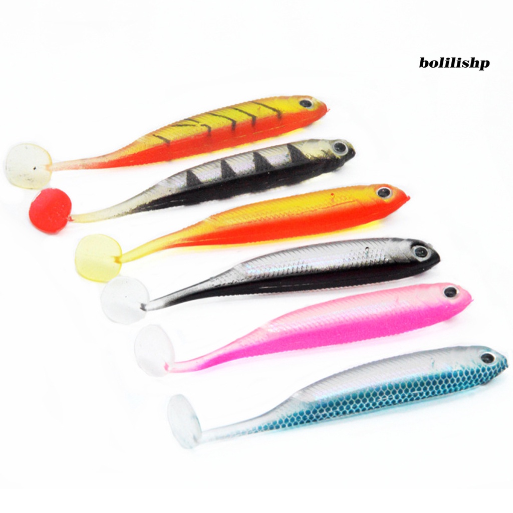 Bo-4pcs Umpan Pancing Simulasi Realistis Mata Ikan Buatan Tangan Anti Putus Angling PVC Ekor T Berongga Memancing Umpan Aksesoris Memancing