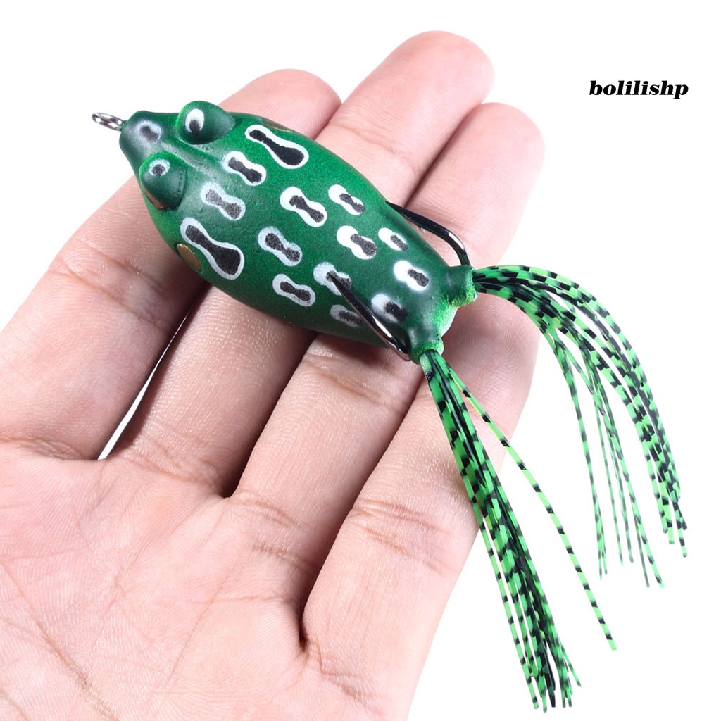 Bo-5.5cm/11g Umpan Pancing Simulasi Dengan Jumbai Warna Cerah Kait Tajam Kulit Hidup Ikan Menarik Universal Topwater Buatan Lembut Snakehead Frog Bait Peralatan Memancing