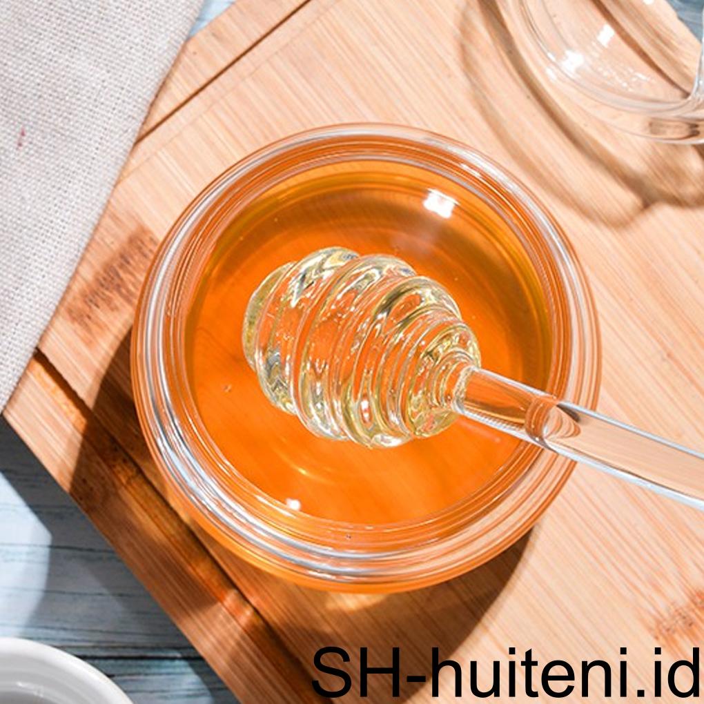 Pot Madu Transparan Dengan Honey Stir Bar Wadah Botol Madu Kecil