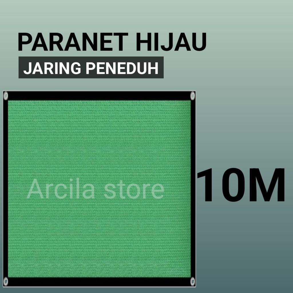 Paranet Hijau Lebar 10 Meter Jaring Tanaman Anti Panas Matahari Perlengkapan Peneduh Taman Murah