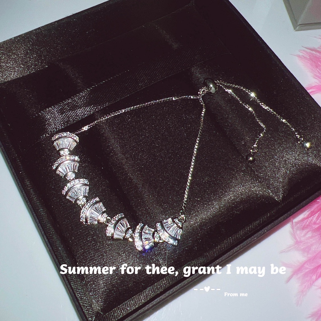 Goldkingdom Aksesoris Perhiasan Fashion Ready Stock Gelang Rok Kecil Gelang Kipas Yang Dapat Disesuaikan Cahaya Dingin Perhiasan Gaya Mewah