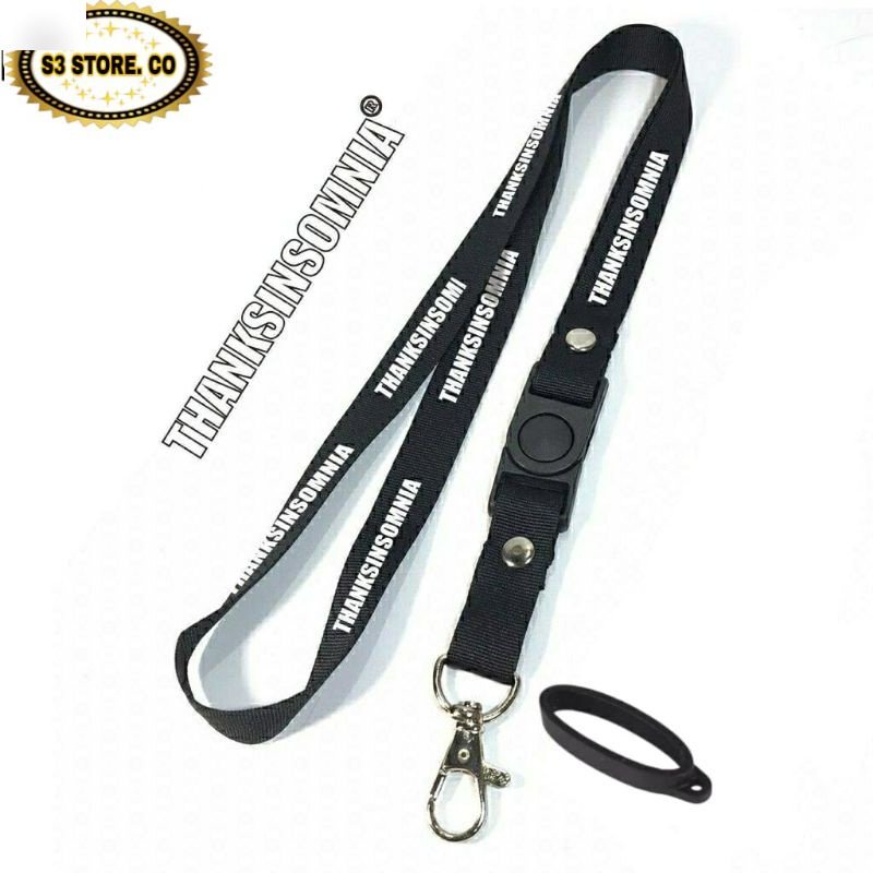 

Tali Lanyard THANKSINSOMNIA gantungan kunci/gantungan id card /gantungan hp murah best seller COD