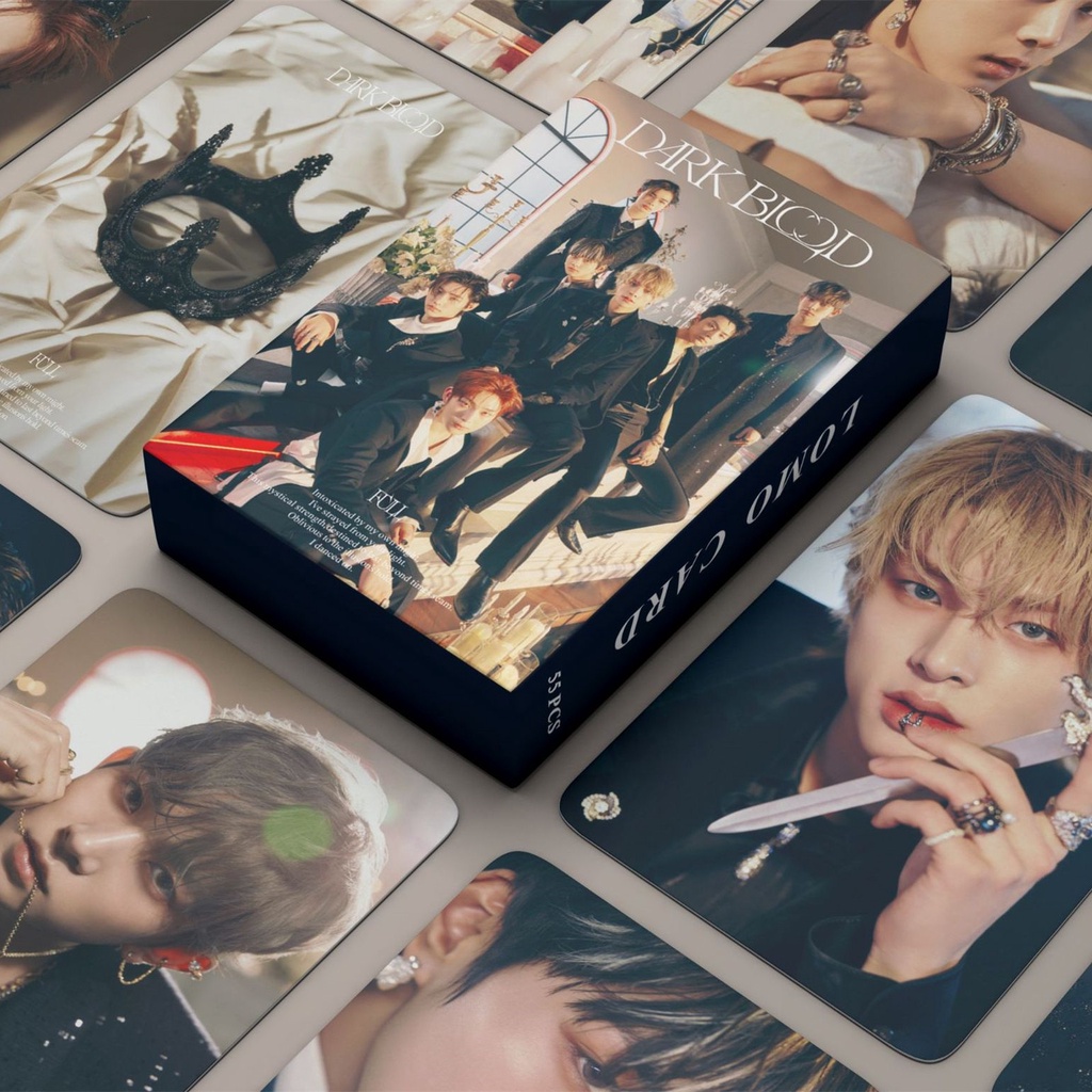 55pcs/box EN-HYPEN Album DARK BLOOD Photocards FULL Ver. Kartu Lomo ENHYPEN Kpop Postcards