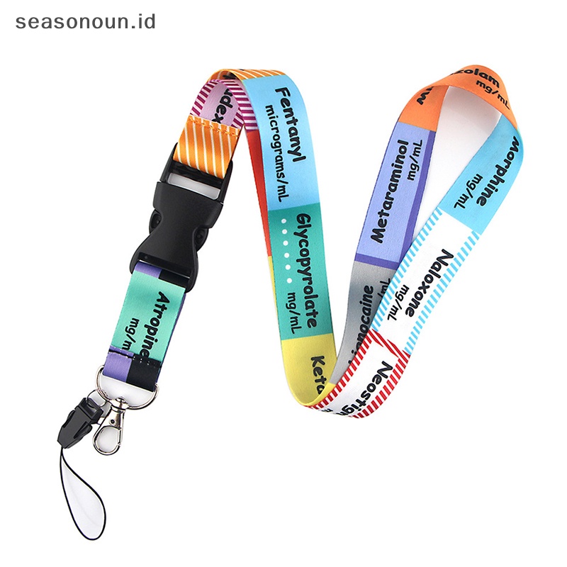 Seasonoun Ransitute Lanyard Kartu Kredit ID Holder Tas Dokter Perawat Mahasiswa Wanita.