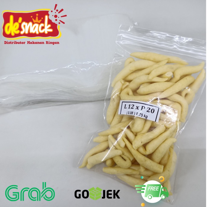 

[GG] Plastik PP Klips /Zipper 12x20 Tebal 0.08 Kemasan Snack Makanan Ringan