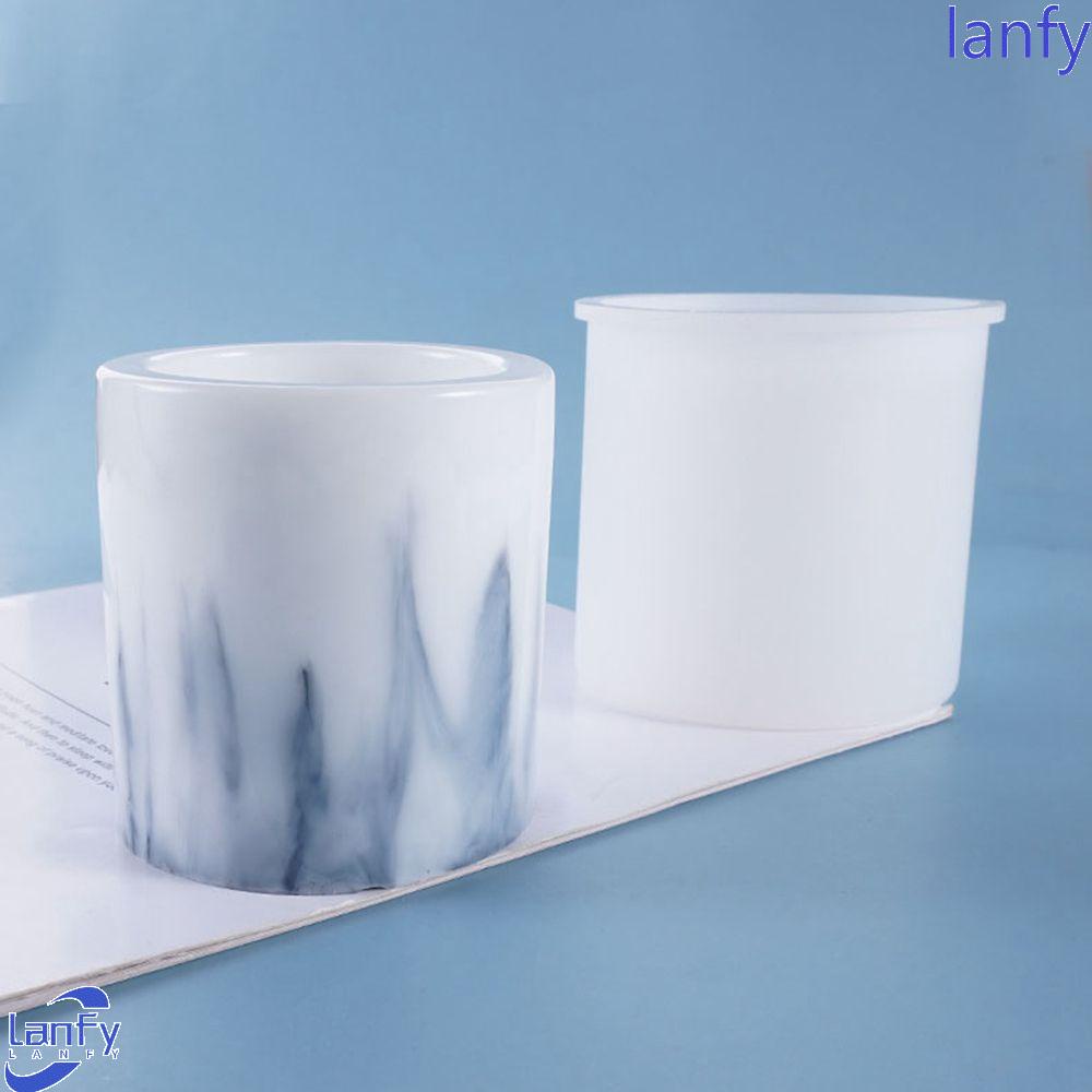 Lanfy Cetakan Resin Untuk Meja Kotak Penyimpanan Silinder Clay DIY Silicone Making Mold