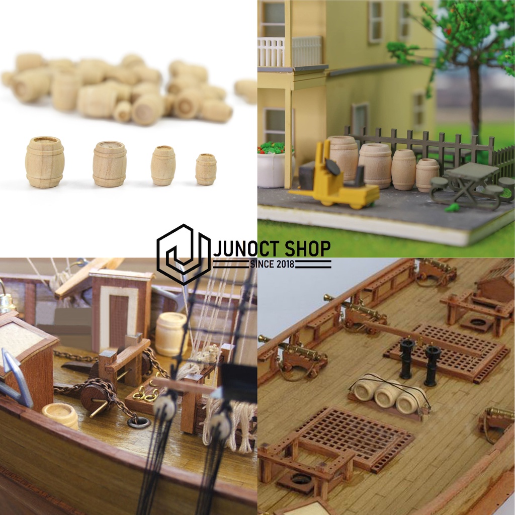 Maket Barrels Tong Drum Tangki Air Kayu Skala  S OO HO TT Aksesoris