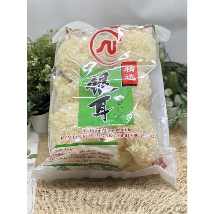 

Jamur Putih Salju / Jamur Es / White Fungus / Pek Boni 500 gram
