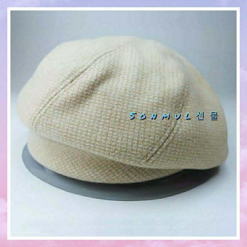 PLAID BARET WOMAN WINTER AUTUMN HAT IMPORT TOPI WANITA MUSIM DINGIN MUSIM GUGUR IMPOR