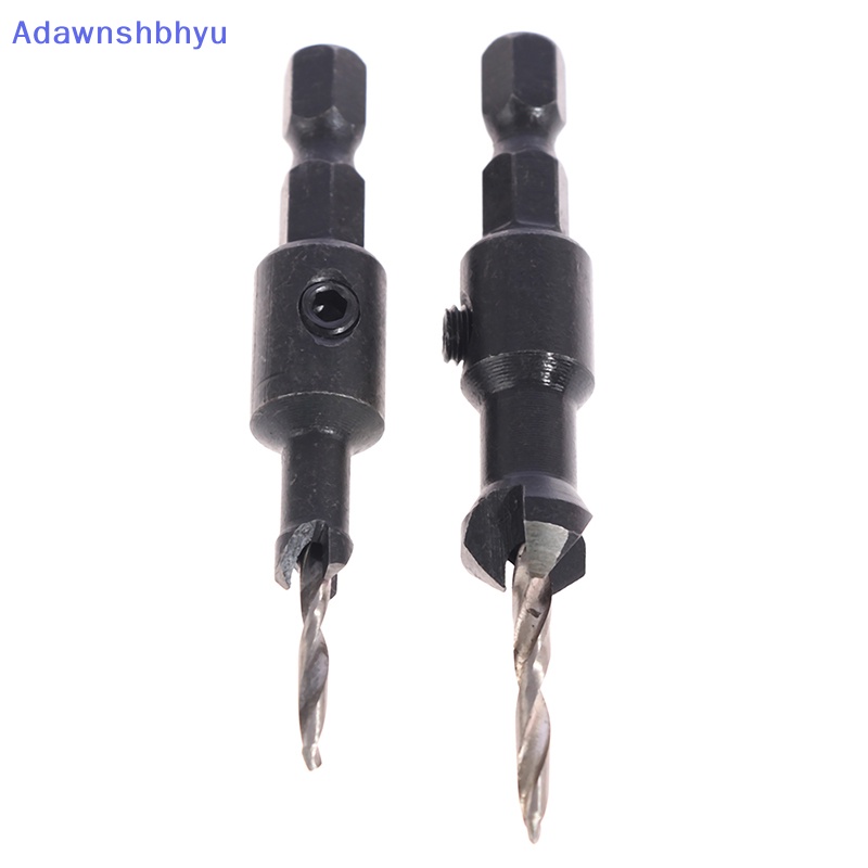 Adhyu 4PCS 3/3.5 /4 /4.5mm Hex Quick Change Shank Countersink Tapered Drill Bits ID