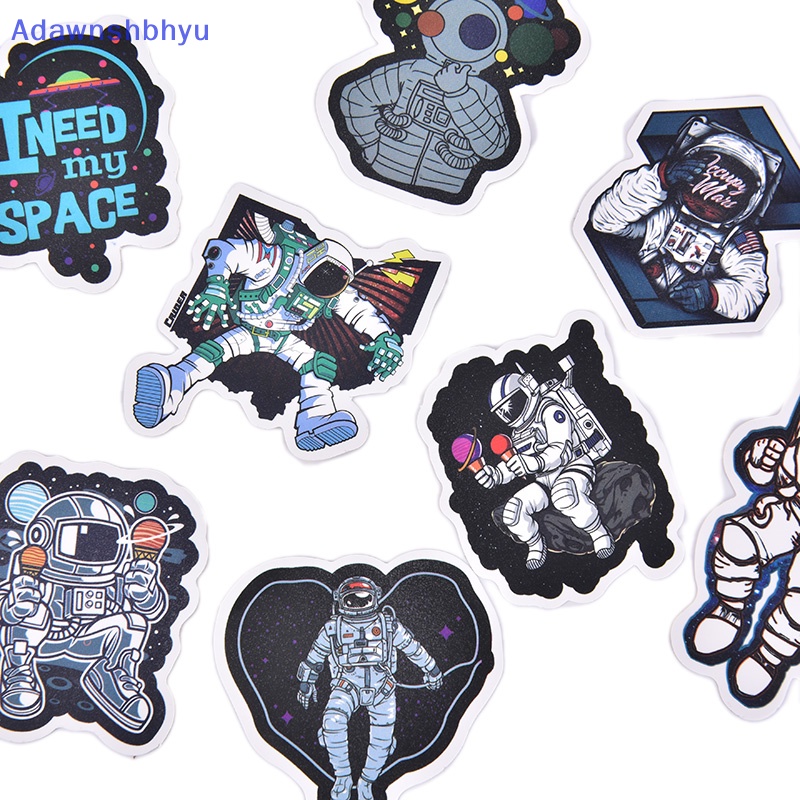 Adhyu 50pcs Spaceman Spaceport Skateboard Stiker Koper Laptop Decals Sticker ID