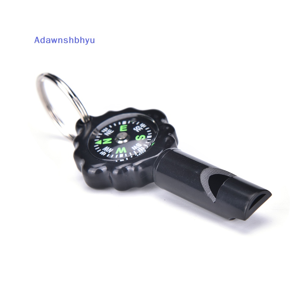 Adhyu Camping Survival Whistle Compass Thermometer Senter LED ID