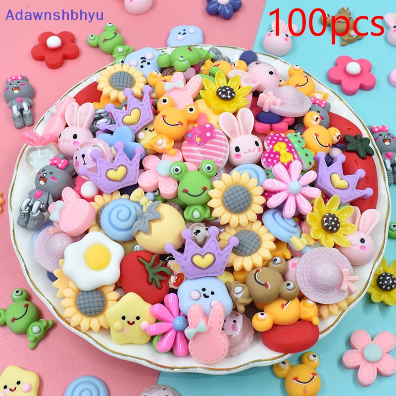 Adhyu 100pcs Baru Lucu Mini Net Merah Beruntung Tas Kembali Resin Cabochons Scrapbook Diy Pesta Aksesoris ID