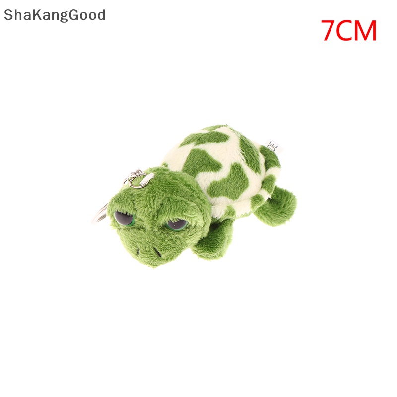 Selip7/10 cm Turtle Plush Stuffed Doll Lembut Mewah Mainan Gantungan Kunci Tas Liontin Anak Hadiah SKK