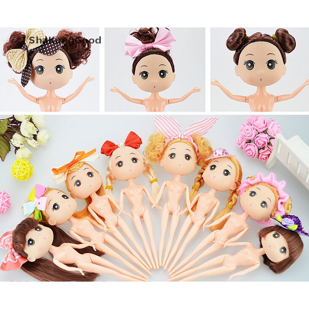 Boneka Mini SKID 18cm Dengan Rambut Keemasan Coklat Dekorasi Kue Boneka Ddung Lucu Mainan Anak SKK