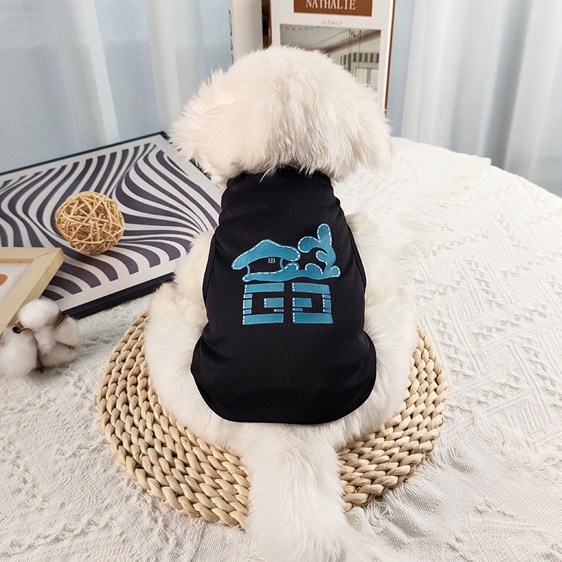 Tank Top Anjing Peliharaan Logo Fashion S-2XL Kucing/Anjing/poodle/Teddy