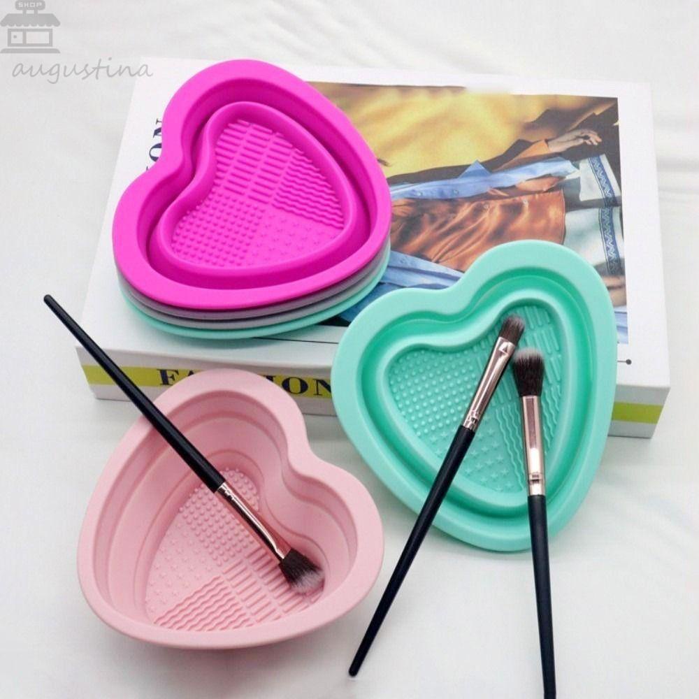 Augustina Makeup Brush Scrubber Bowl2023 Silikon Praktis Rumah Tangga Lembut Untuk Makeup Spons Bedak Puff Brush Cleaning Palette