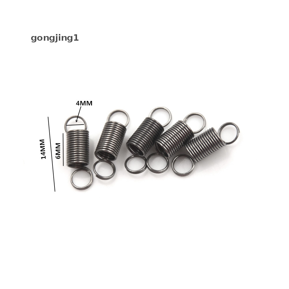 Ggg 10PCS Pegas Ketegangan Kecil Stainless Steel 15mm Dengan Kait Untuk Tarik ID Mainan DIY