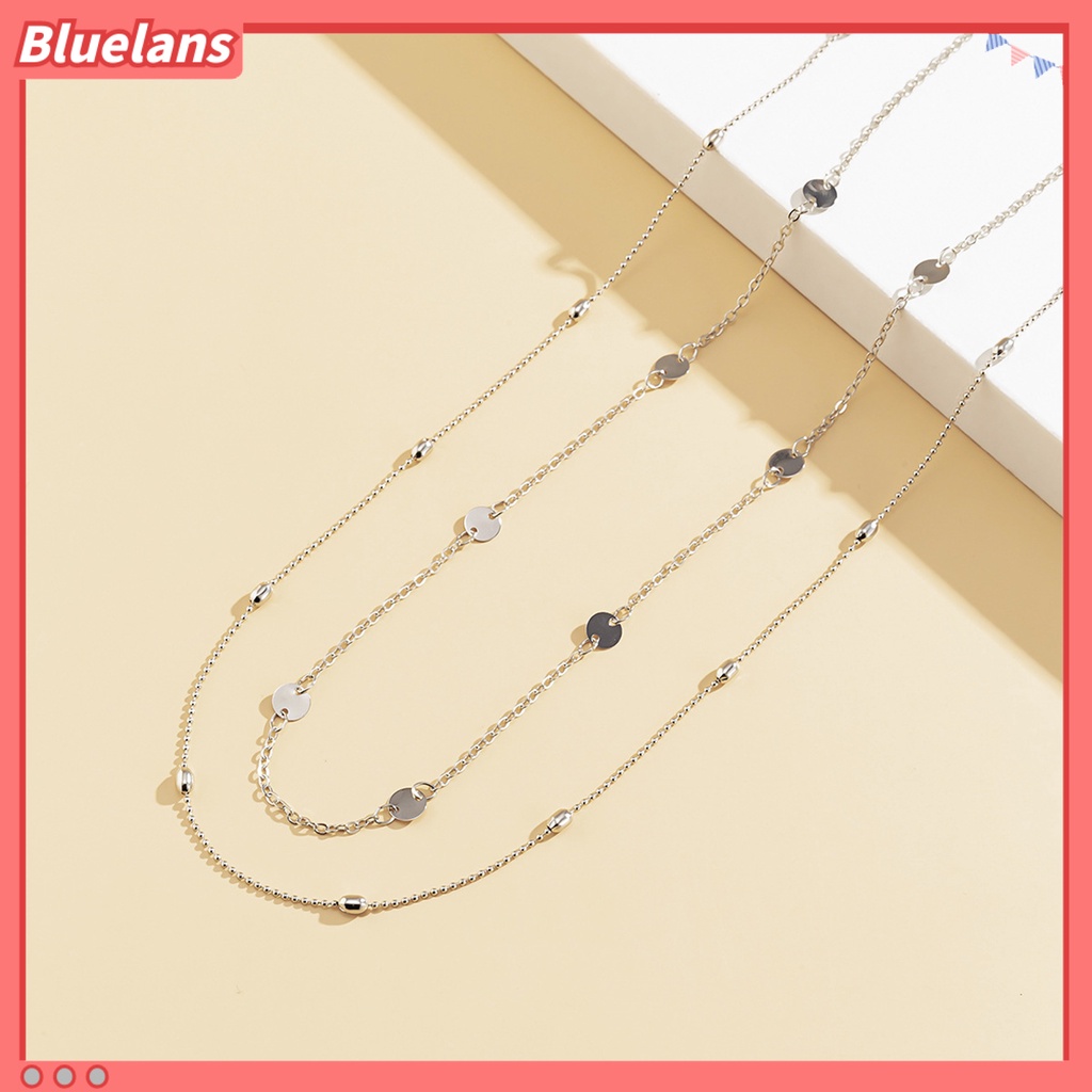 [BLS] 2pcs Body Chains Sexy Double Layer Adjustable Handmade Payet Bulat Hias Anti Karat Wanita Vintage Minimalis Rantai Pinggang Aksesoris Wanita
