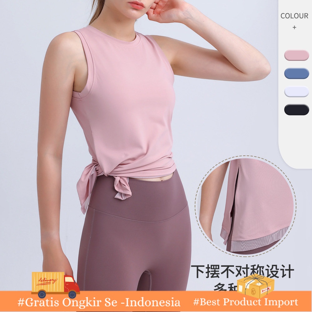 Pakaian Olahraga Wanita Musim Semi dan Musim Panas Longgar Rompi Olahraga Wanita Bernapas Cepat Keri