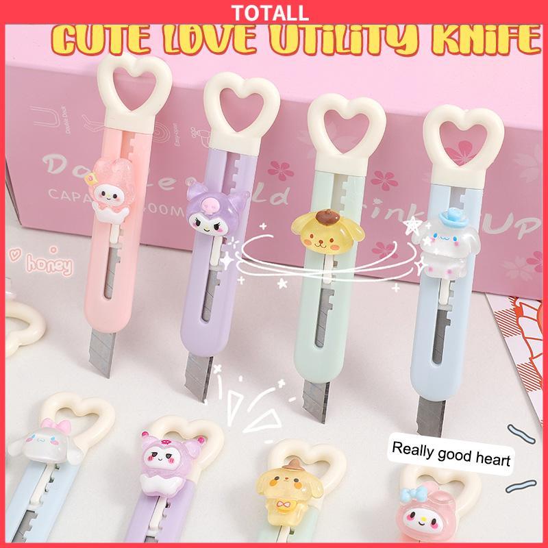 COD Mini Pemotong Kertas Rumah Tangga Alat Pembuka Paket Siswa Buatan Tangan Cutter Cute Heart Art Cutter-Totall