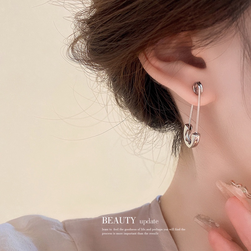 Anting Tusuk Geometris Pin Bahan Alloy Fashion Untuk Wanita