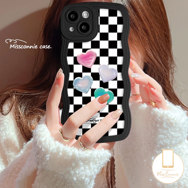 Case Papan Catur Untuk Panas9 10 20 12i 10Lite 11s 10s 20s 8 12 Pro Infinix Hot 9 11 10 12 Main Smart4 6 5plus Note 12 G96 10 Pro Smile Sunflower Love Heart Wavy Edge Soft Cover