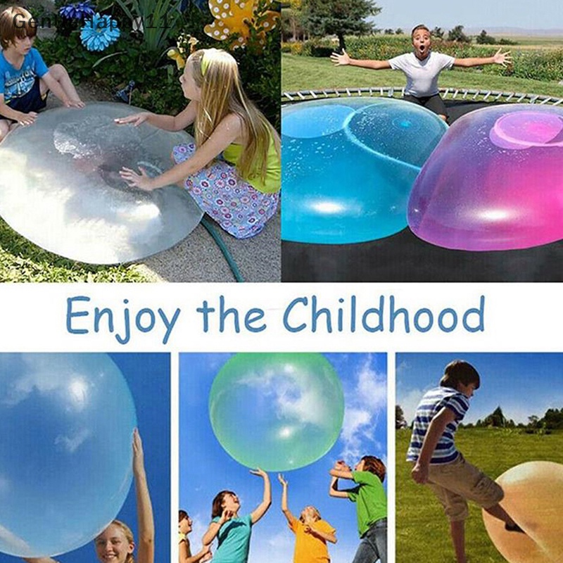 Gentlehappy Anak Outdoor Air Isi Air Bubble Ball Blow Up Balon Mainan Tiup id