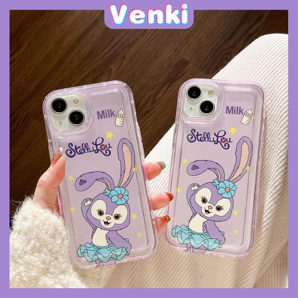 VENKI - For iPhone 11 Case Clear Phone Case TPU Soft Case Airbag Shockproof Protection Camera Cute Cartoon Rabbit Compatible with iPhone 14 13 Pro Max iPhone 12 Pro Max XR XS 7 8