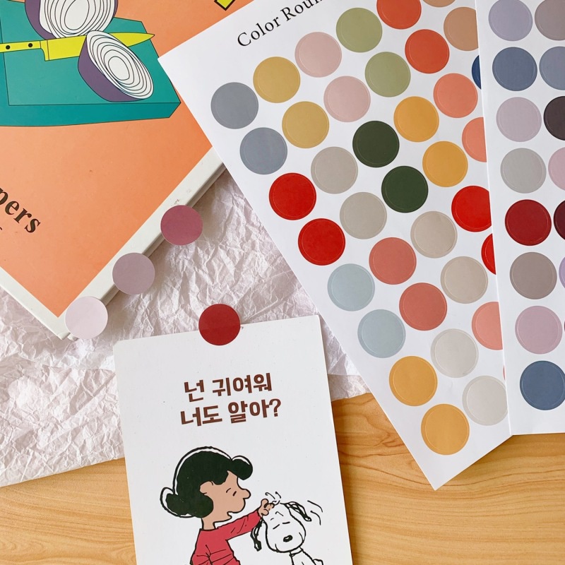 Ins Style Colorful Dot Sticker Sealing Sticker Lucu Tangan Buku Besar Dinding Kartu Foto Stiker