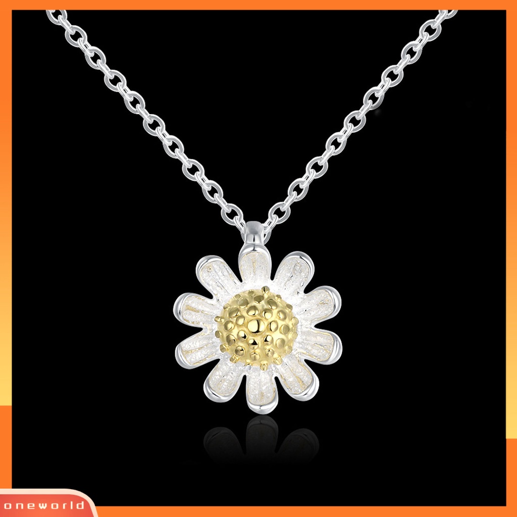 [ONE] Silverhoo Ladies Necklace Krisan Dekorasi Leher925 Perak Kalung Bentuk Krisan Mini Untuk Pergi Jalan