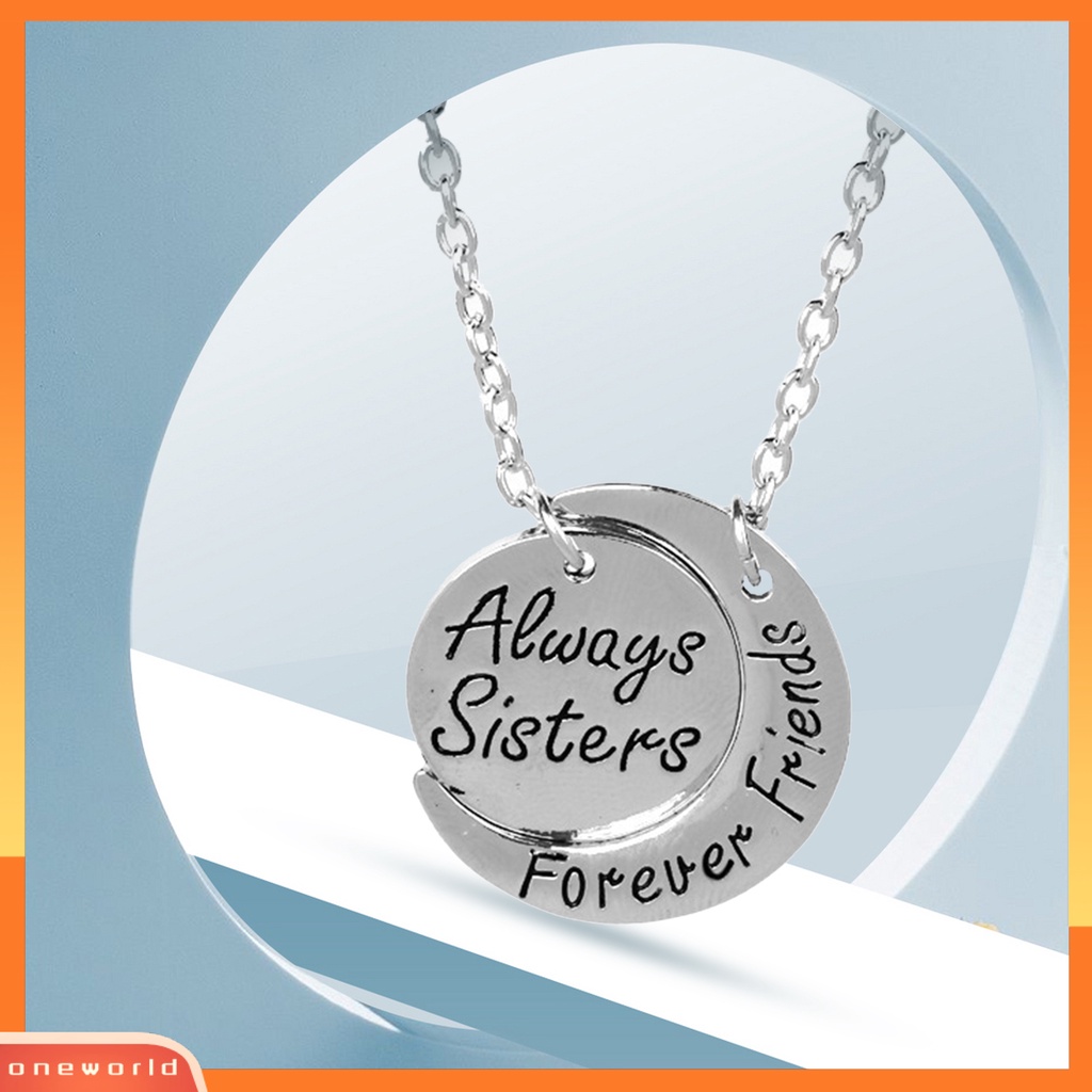 [ONE] Wanita Kalung Huruf Bulan Perhiasan Tahan Lama Kilau Cerah Liontin Kalung Untuk Pakaian Sehari-Hari