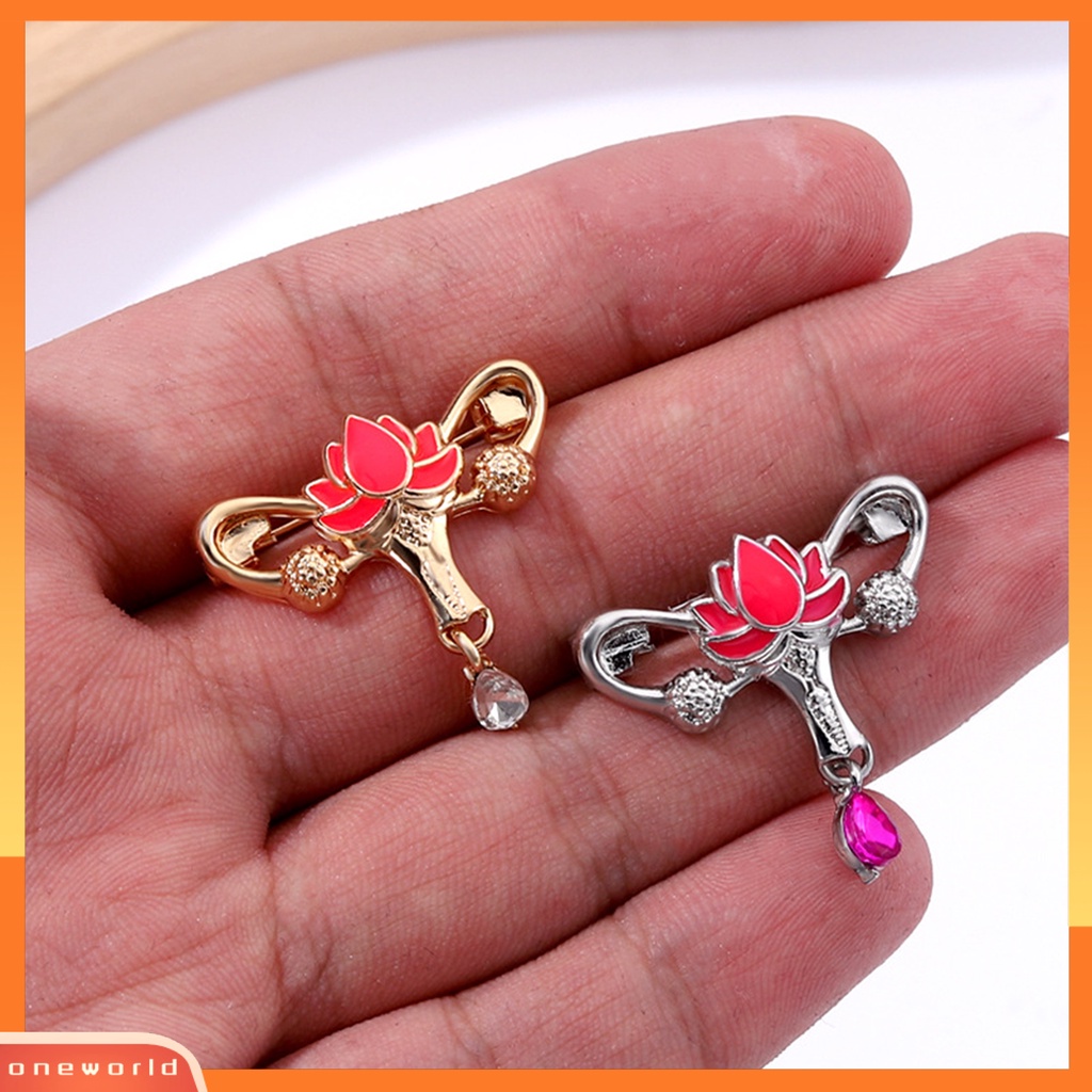 [ONE] Bros Bunga Berlian Imitasi Liontin Berongga Kepribadian Ransel Dekorasi Wanita Pria Bisnis Jas Kerah Pin Fashion Perhiasan