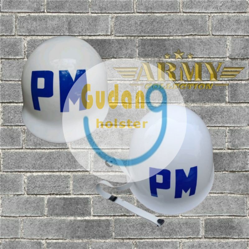 Helm putih PM/ helm TNI AD