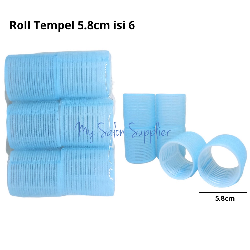 Roll Poni / Rambut Tempel 5.8cm isi 6