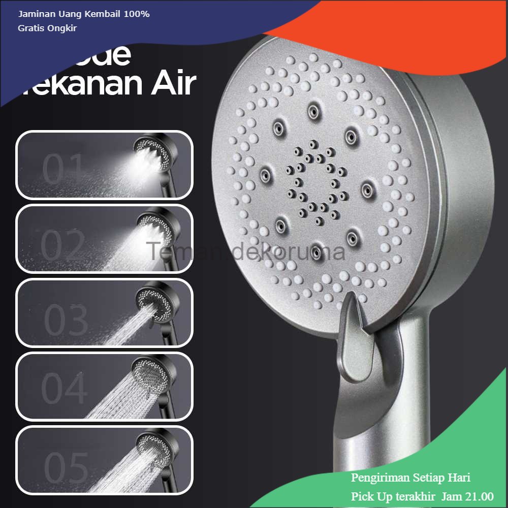 TD - DPR SOHE Set Kepala Shower Mandi 5 Mode Adjustable - SH24